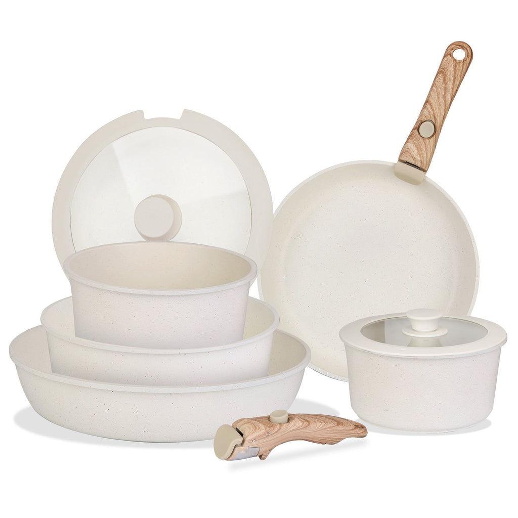 9-Piece Nonstick Cookware Set with Glass Lids