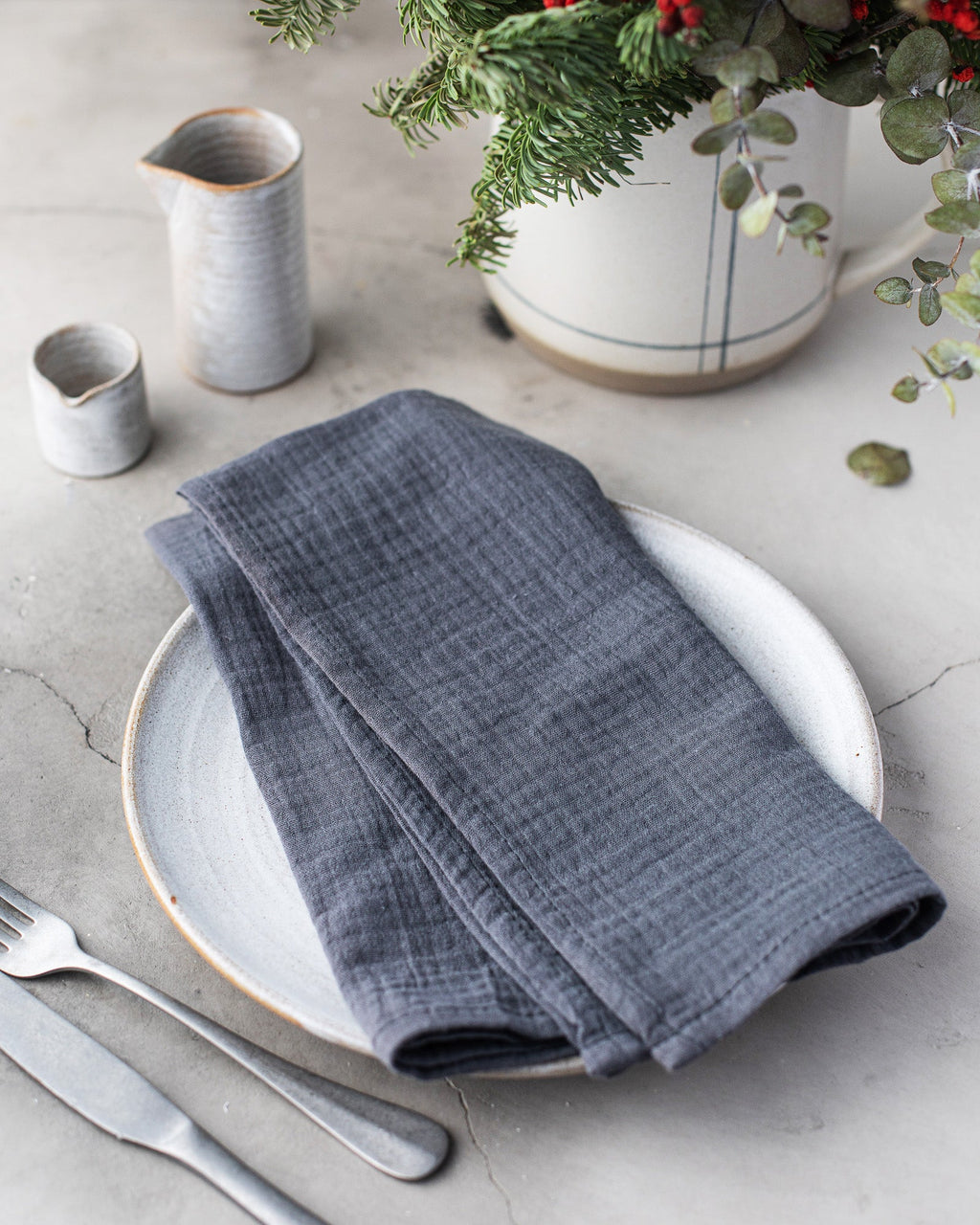 Cotton Crinkle Cloth Napkins, Set of 4