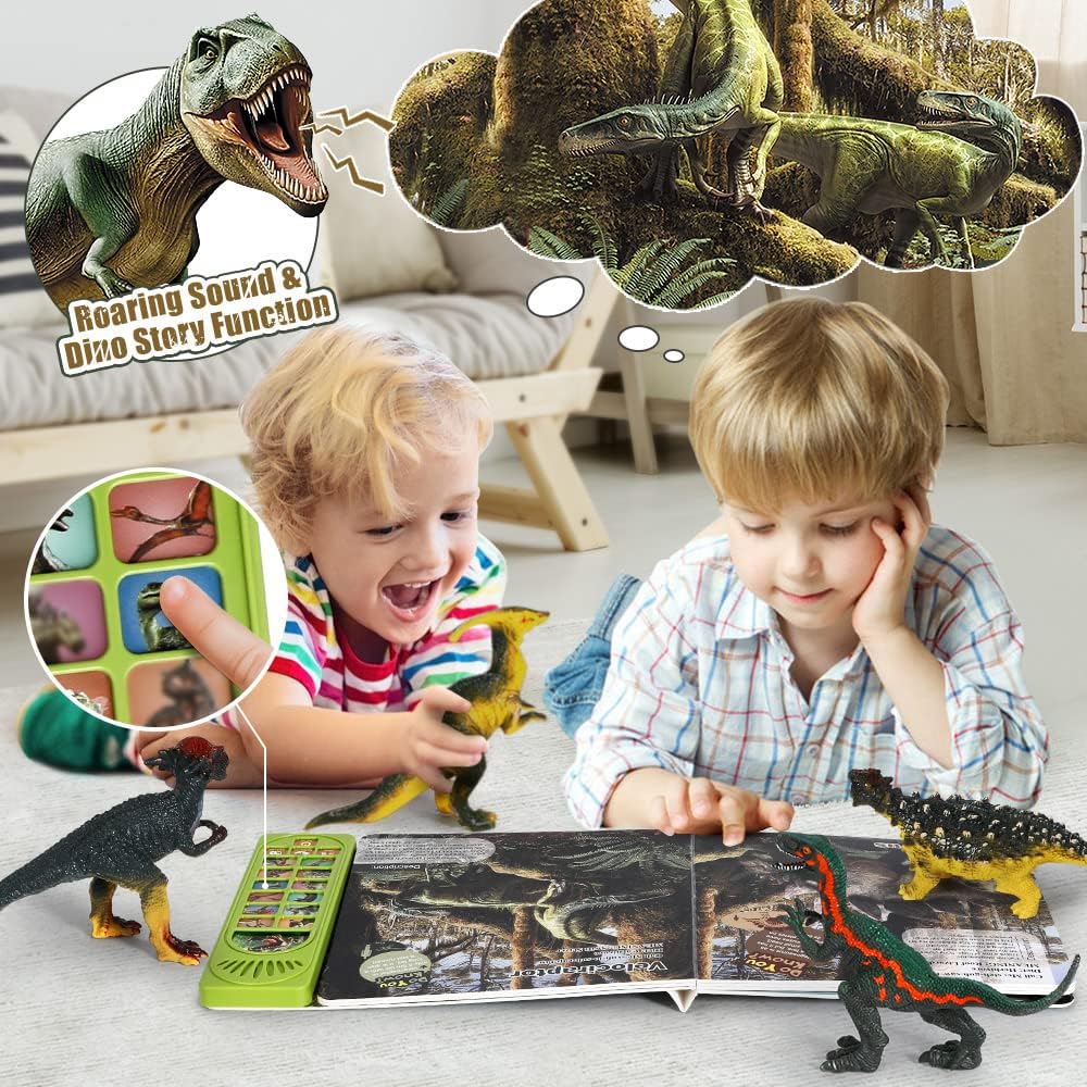 Dinosaur Adventure Play Set with Sound Book, 12 Figures
