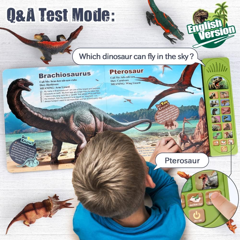 Dinosaur Adventure Play Set with Sound Book, 12 Figures