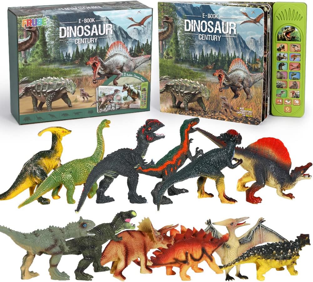 Dinosaur Adventure Play Set with Sound Book, 12 Figures