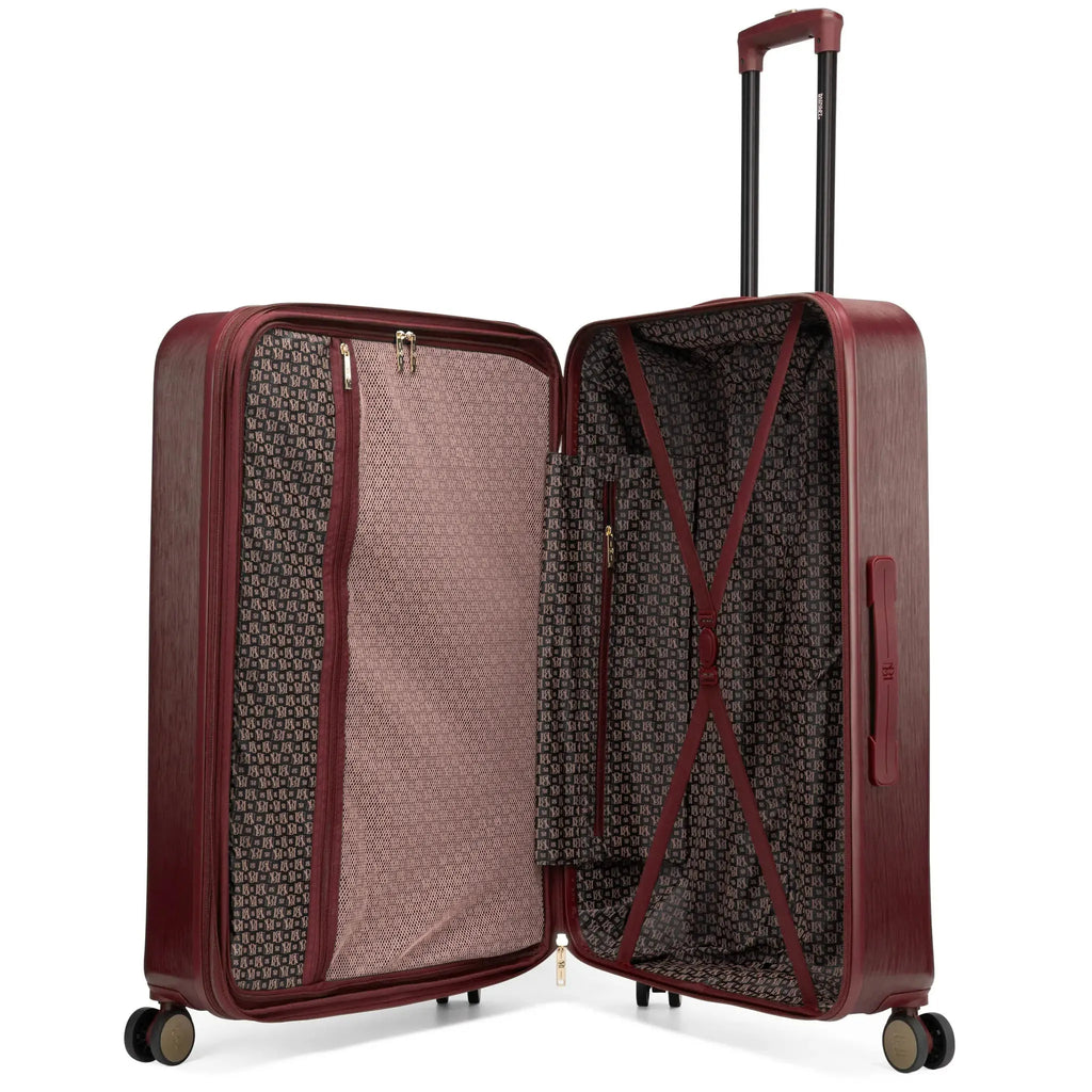 Diamond 3-Piece Expandable Spinner Luggage Set, Black