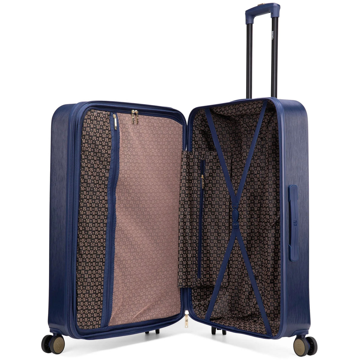 Diamond 3-Piece Expandable Spinner Luggage Set, Black