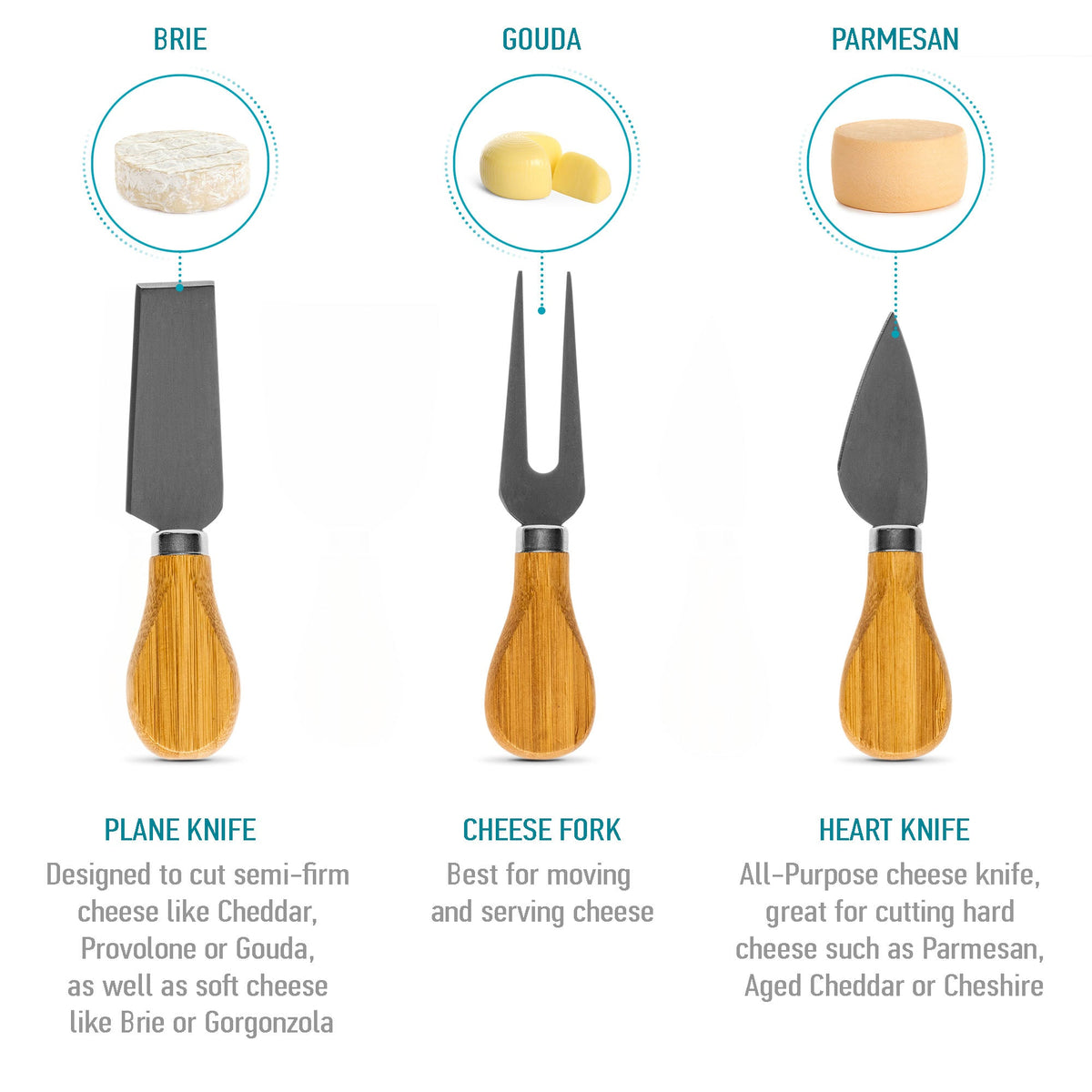 Bamboo Swivel Cheese Board with Knife Drawer, 14 in