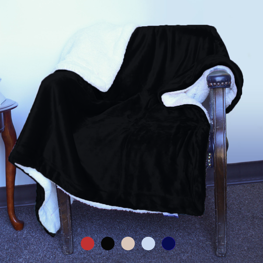 Luxury Sherpa Holiday Throw Blanket