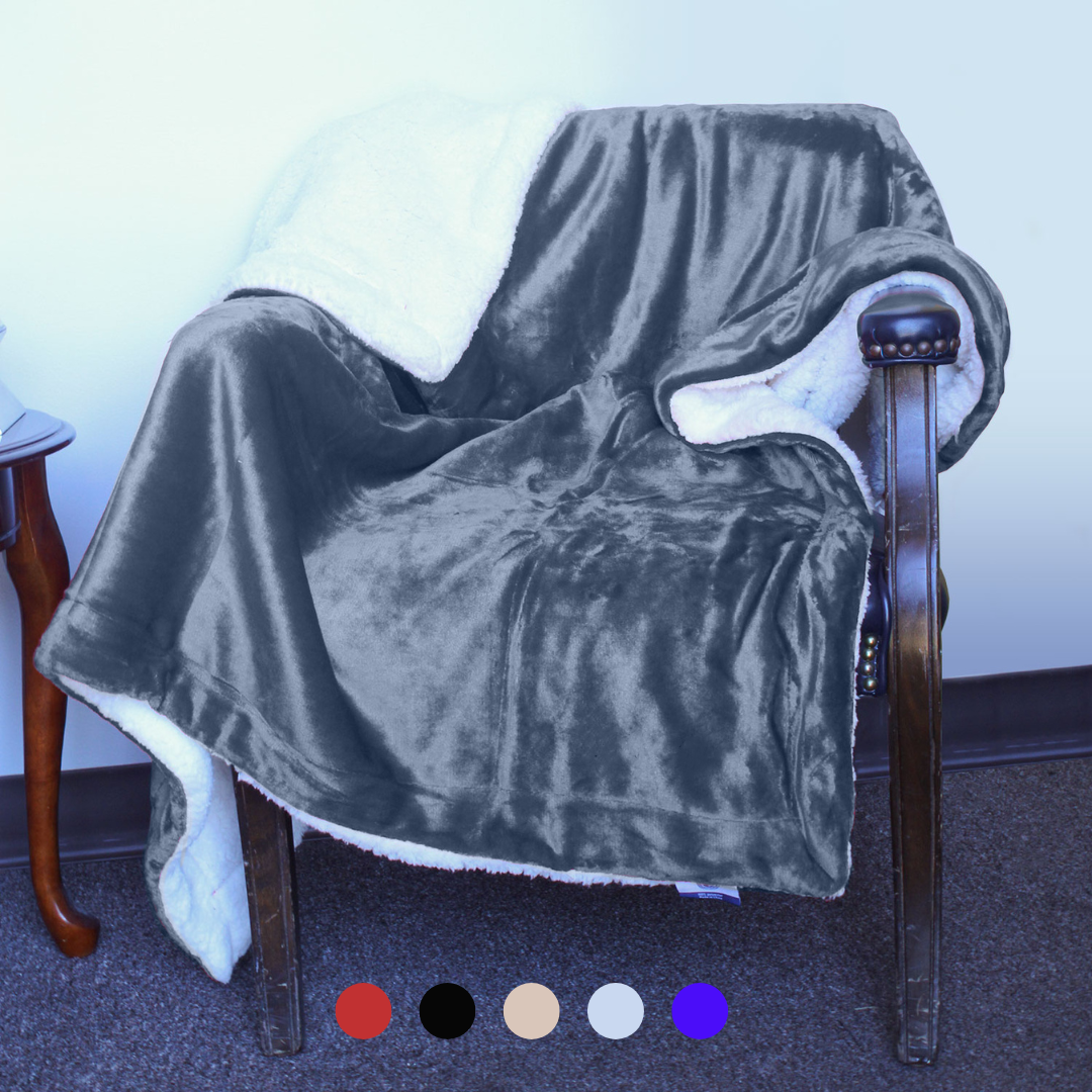 Luxury Sherpa Holiday Throw Blanket