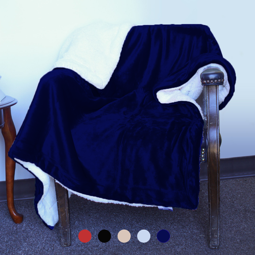 Luxury Sherpa Holiday Throw Blanket