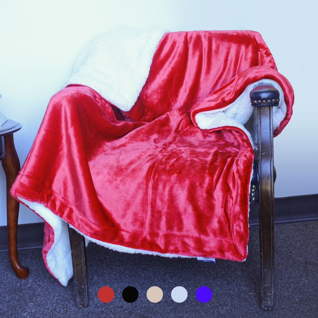 Luxury Sherpa Holiday Throw Blanket
