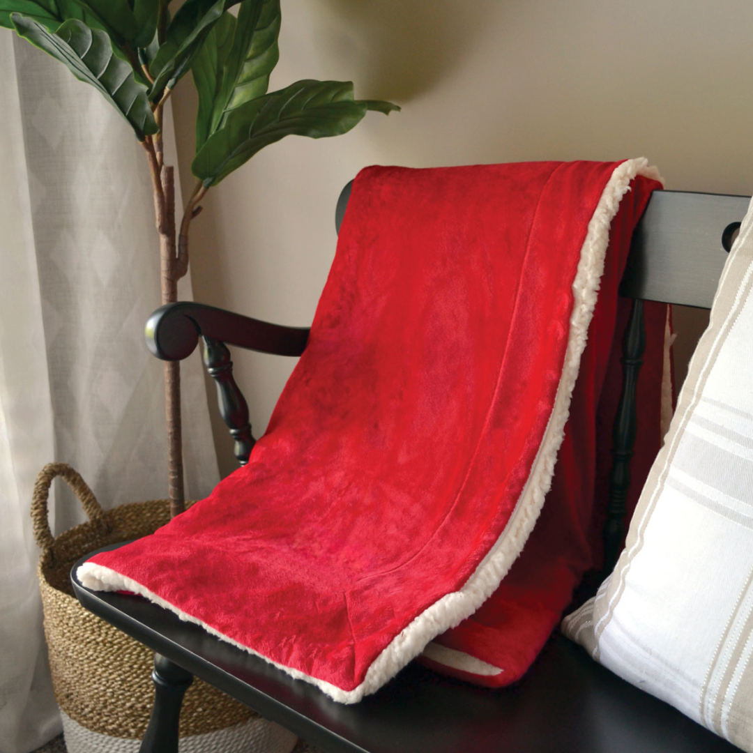 Luxury Sherpa Holiday Throw Blanket