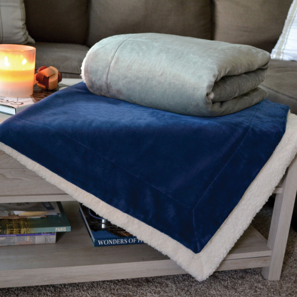 Luxury Sherpa Holiday Throw Blanket