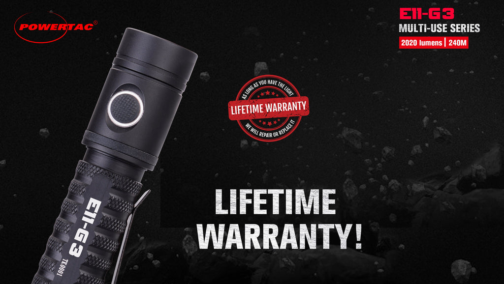 Powertac E11 Gen3 Rechargeable Flashlight, 2,020 Lumens