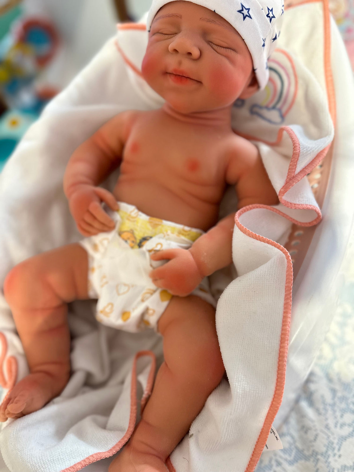 Hendrix Full-Silicone Newborn Reborn Doll, 19 in