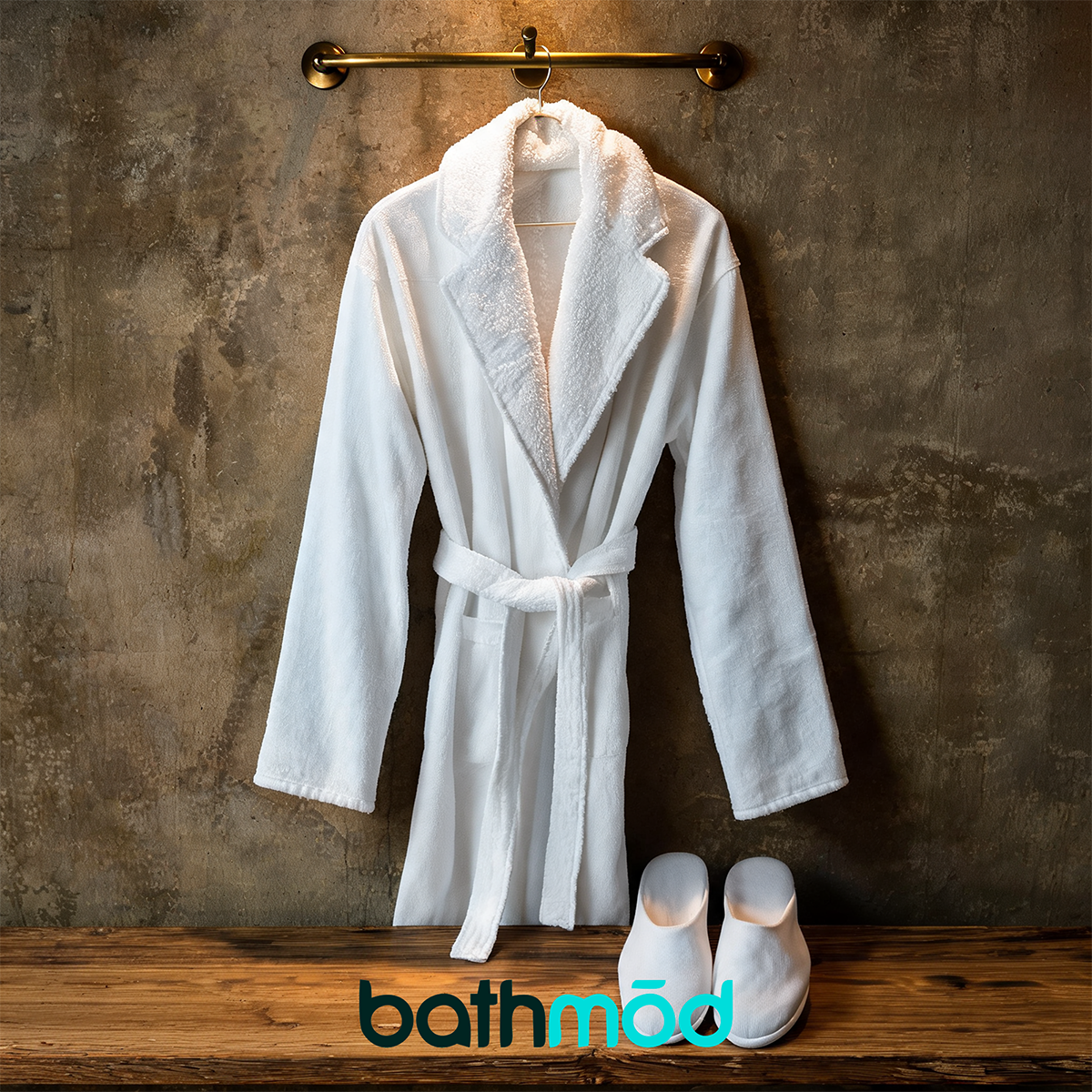 Organic Cotton Bathrobe and Slipper Gift Set