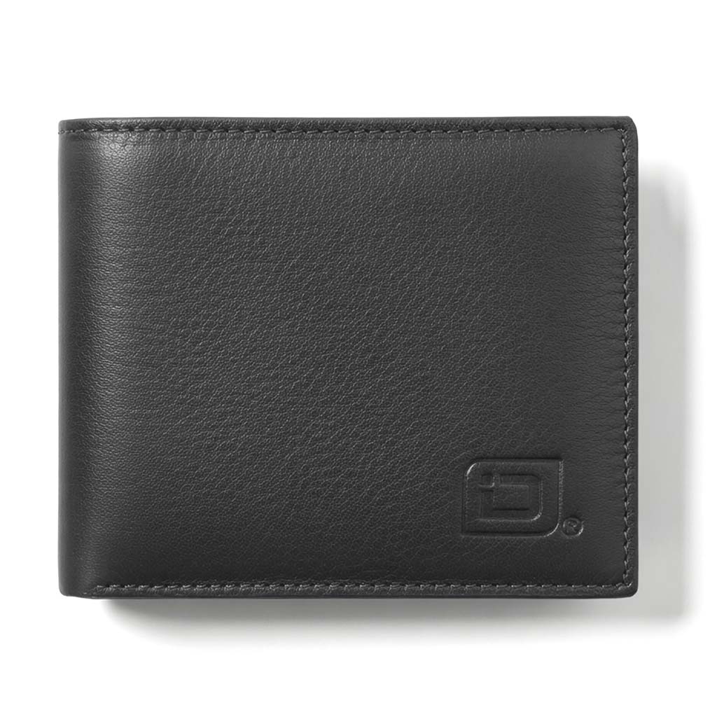 RFID-Blocking Leather Bifold Wallet with ID Window