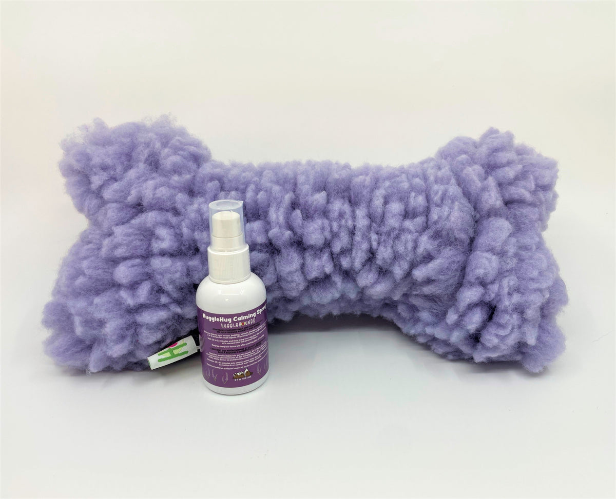 HuggleHug Lavender Dog Toy and Calming Spray Set