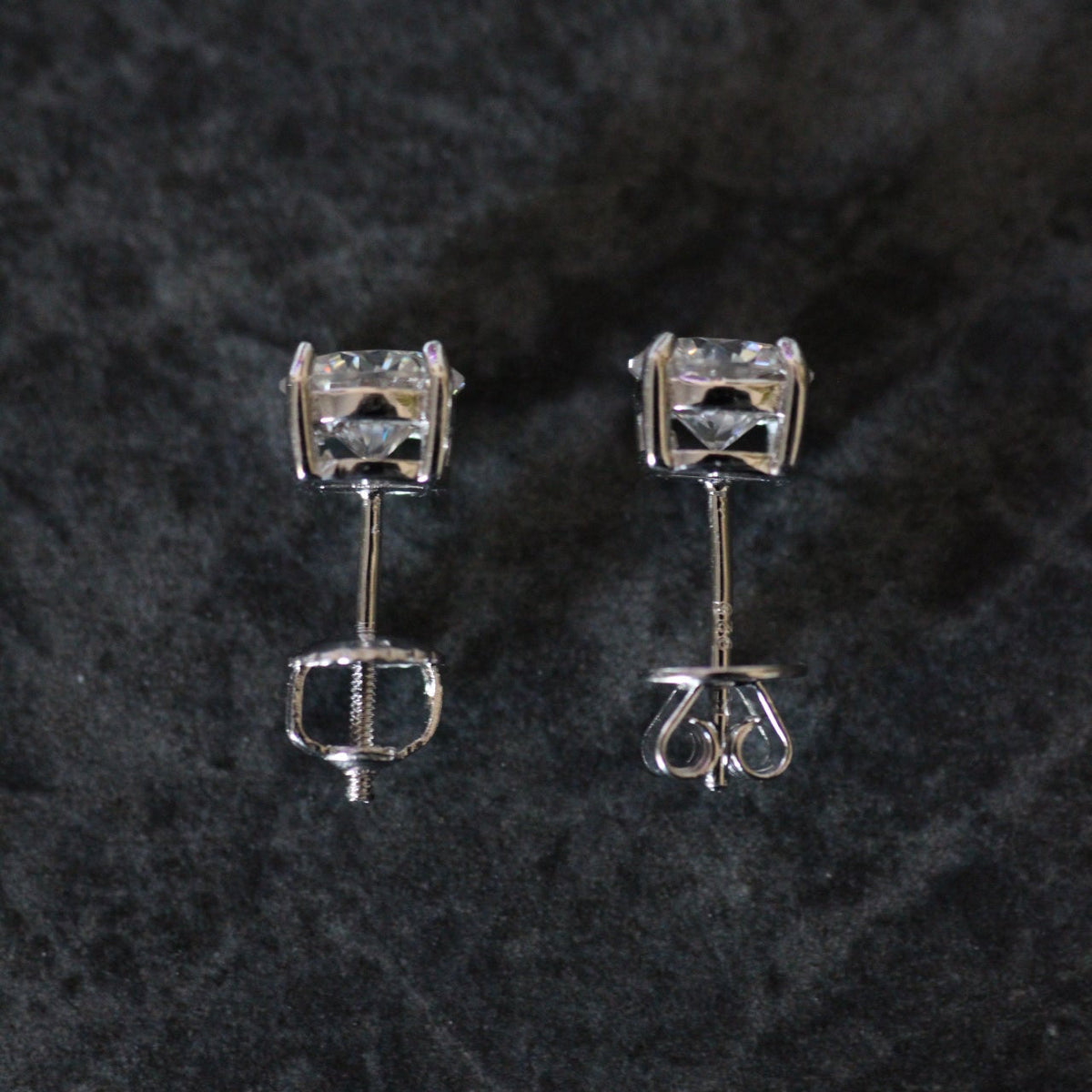 Moissanite Round Stud Earrings