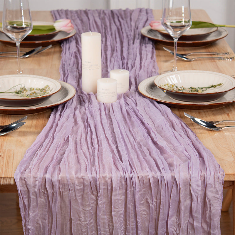 Sheer tulle table runner