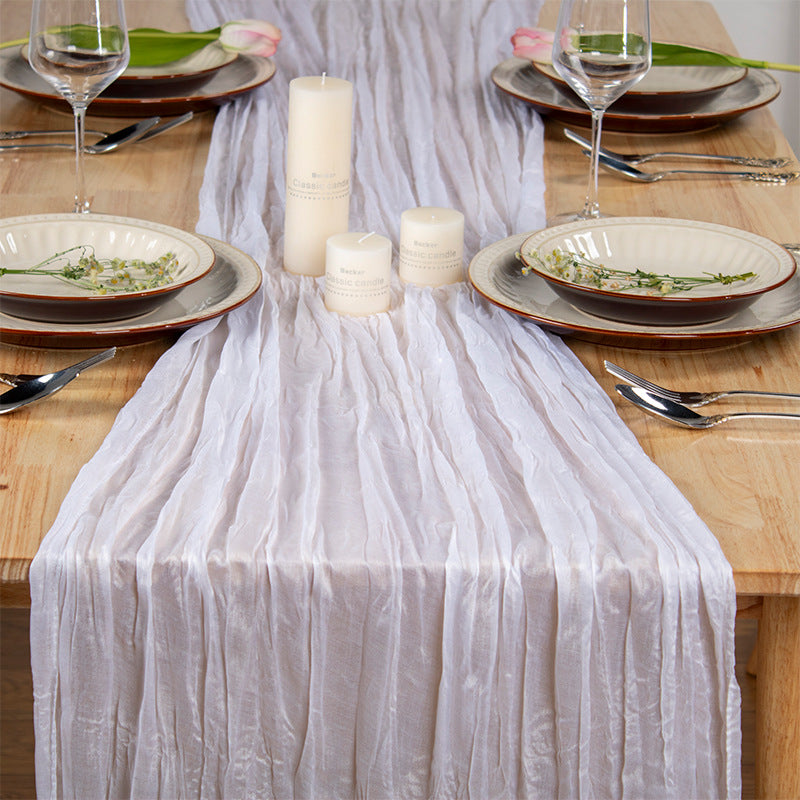 Sheer tulle table runner
