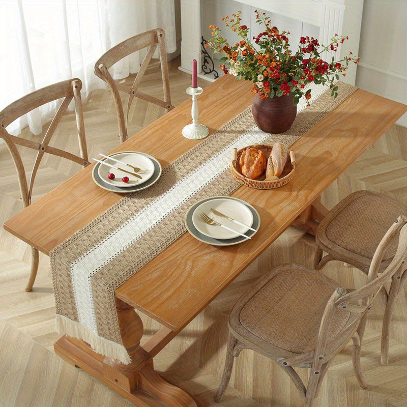 Cotton-linen table runner
