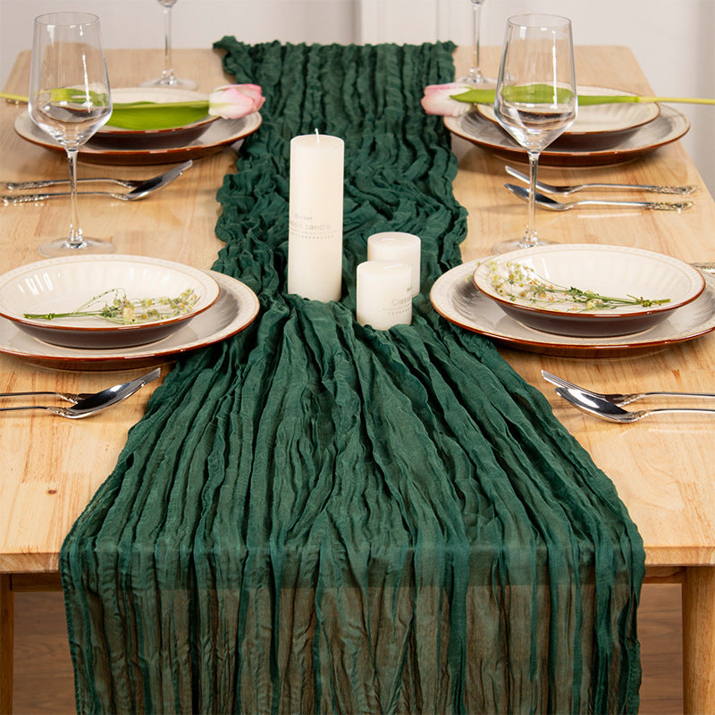 Sheer tulle table runner