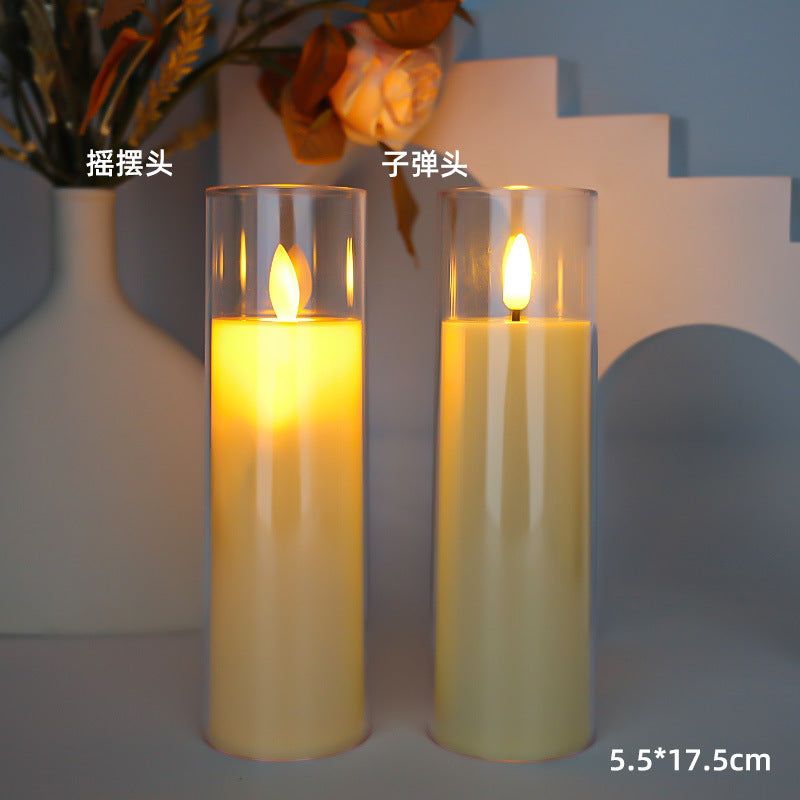 Flameless LED Pillar Candles, Swing or Still Flame