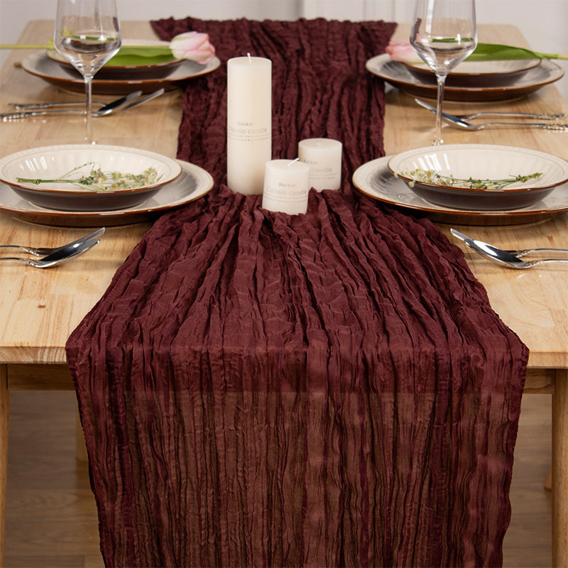 Sheer tulle table runner