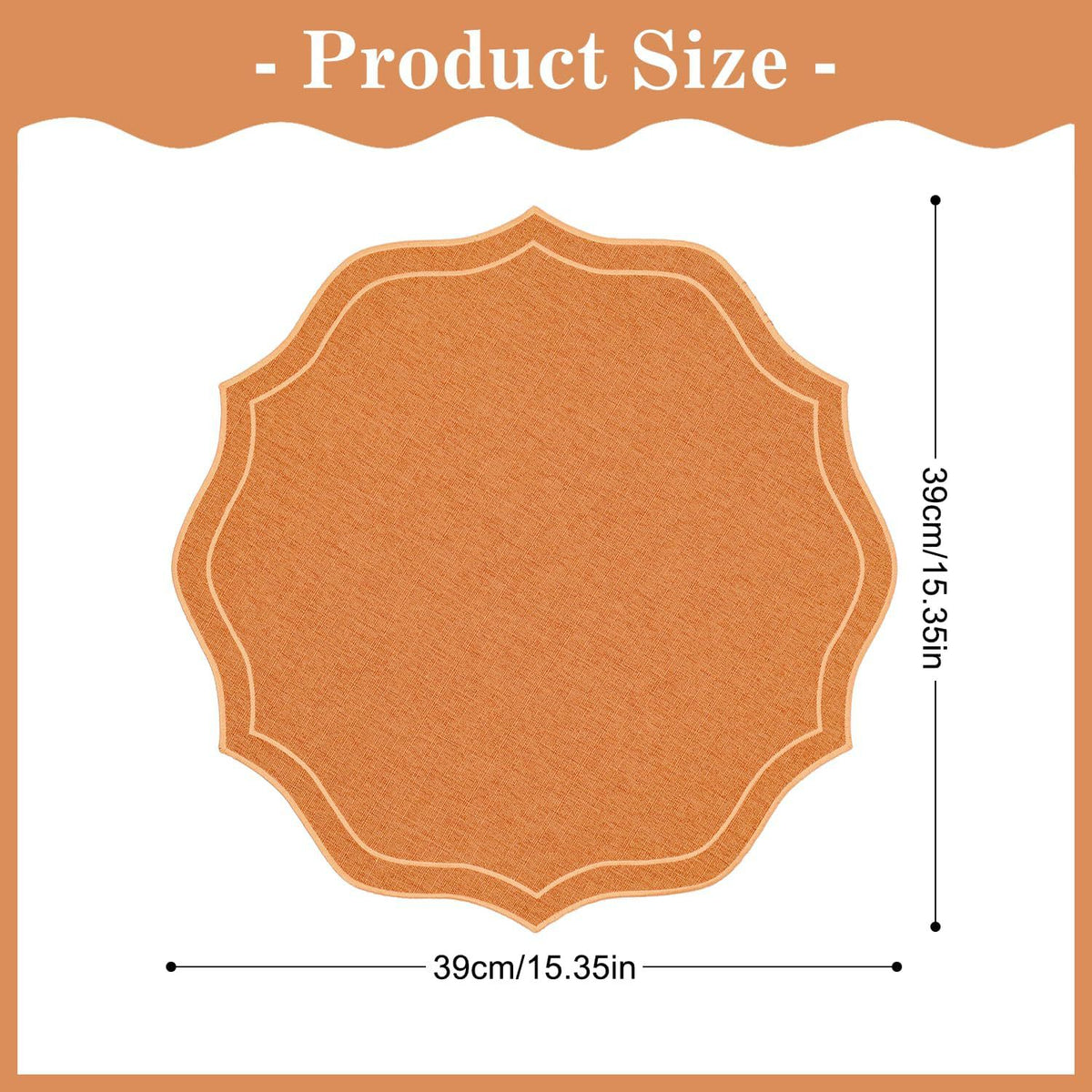 Embroidered Cotton-Linen Placemat, Round or Shaped
