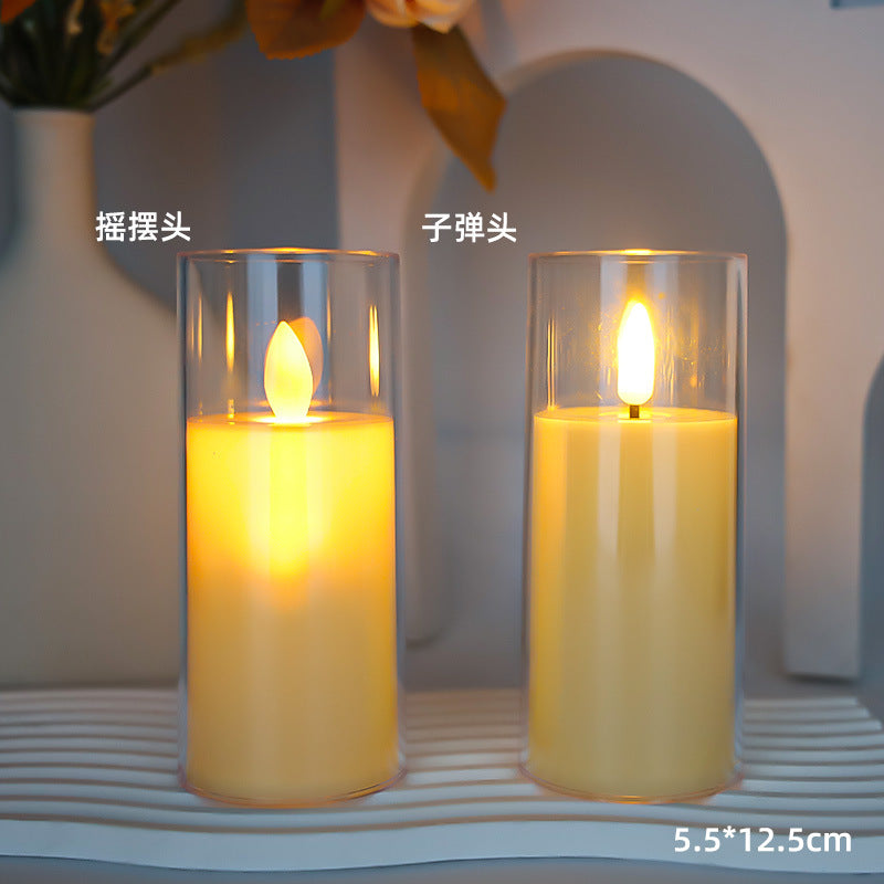 Flameless LED Pillar Candles, Swing or Still Flame