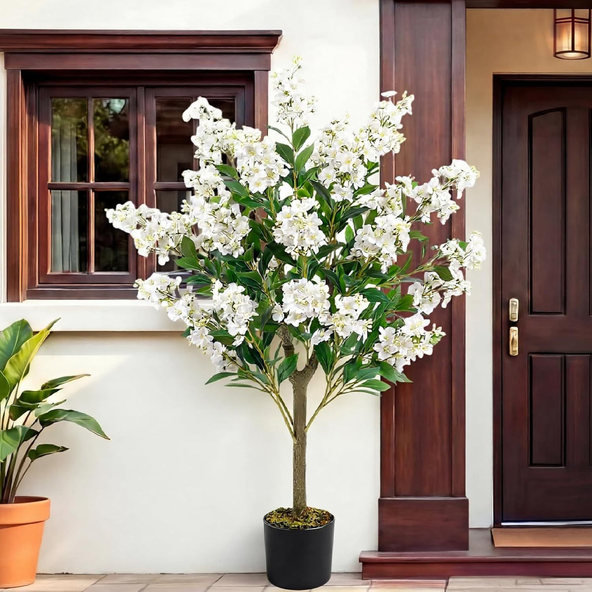 Artificial crape myrtle tree with pot