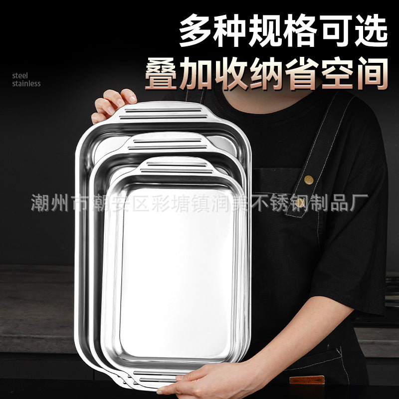 Stainless steel roasting pan