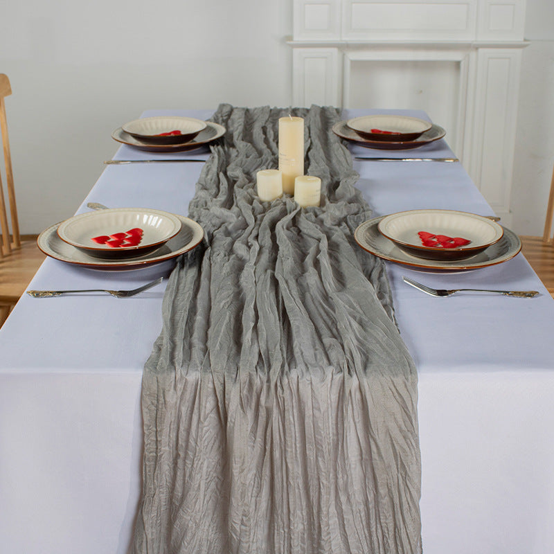 Sheer tulle table runner
