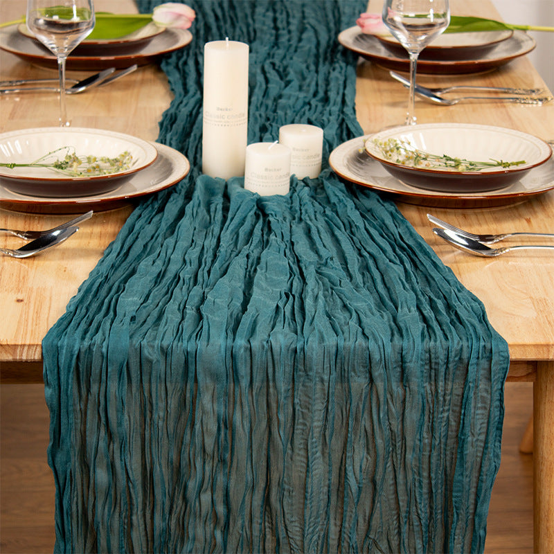 Sheer tulle table runner