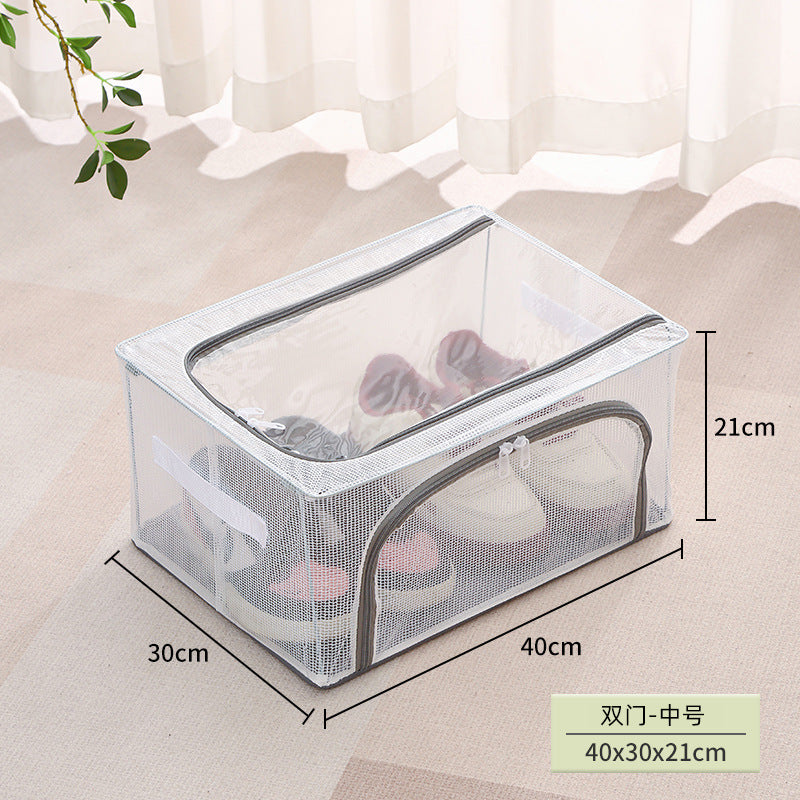 Foldable fabric storage box
