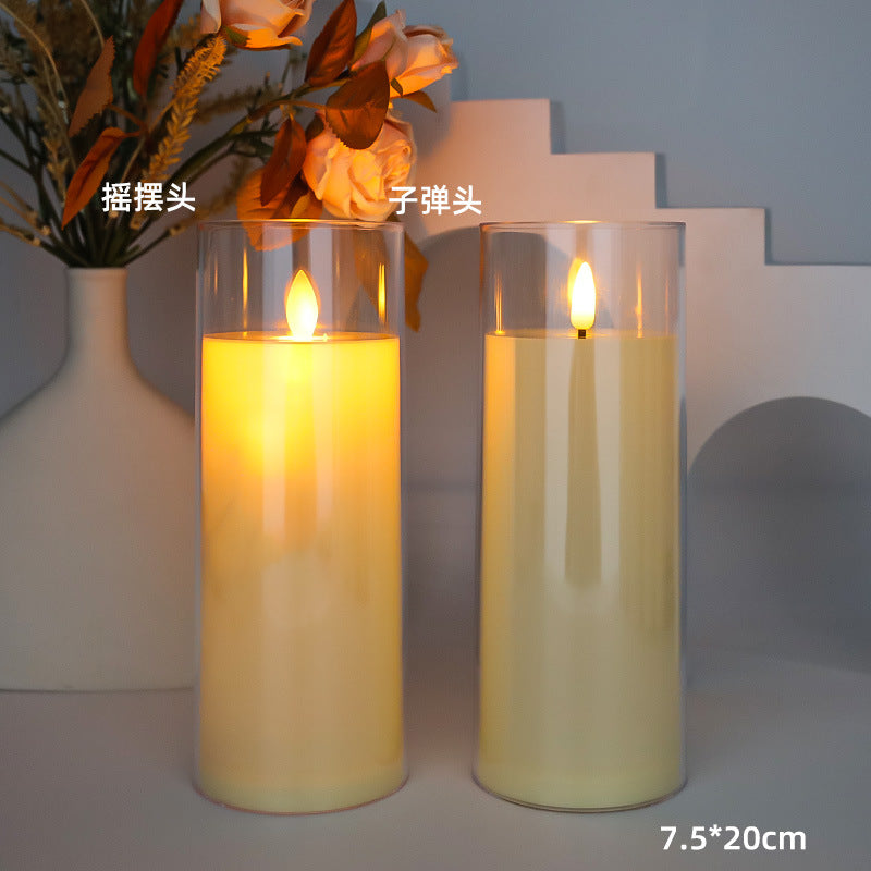 Flameless LED Pillar Candles, Swing or Still Flame