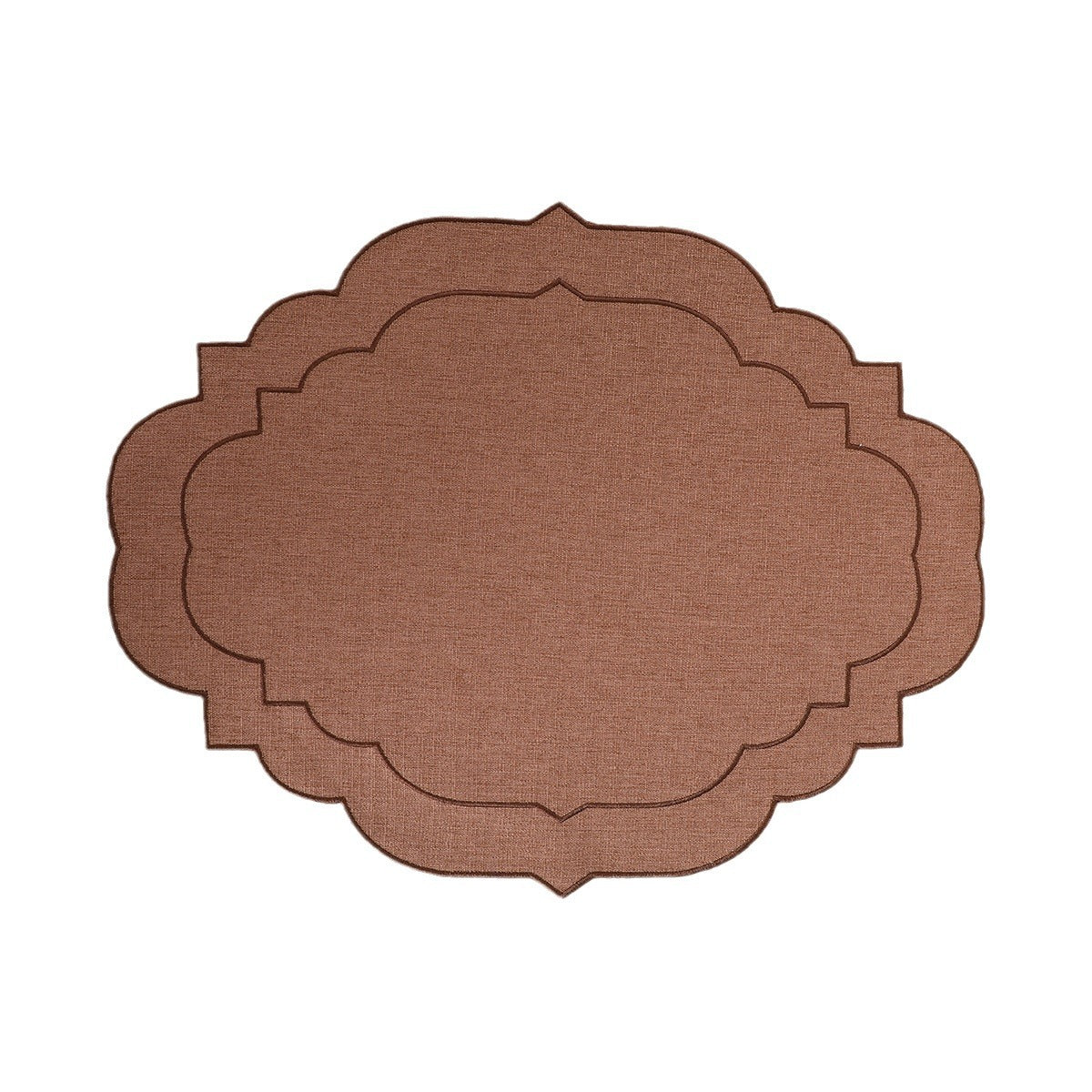 Embroidered Cotton-Linen Placemat, Round or Shaped