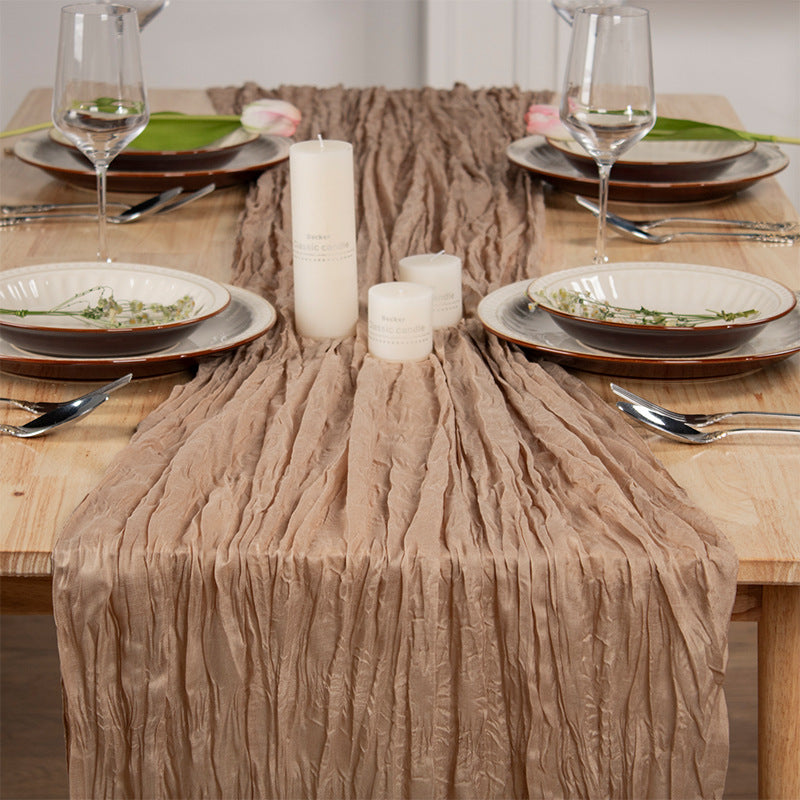 Sheer tulle table runner