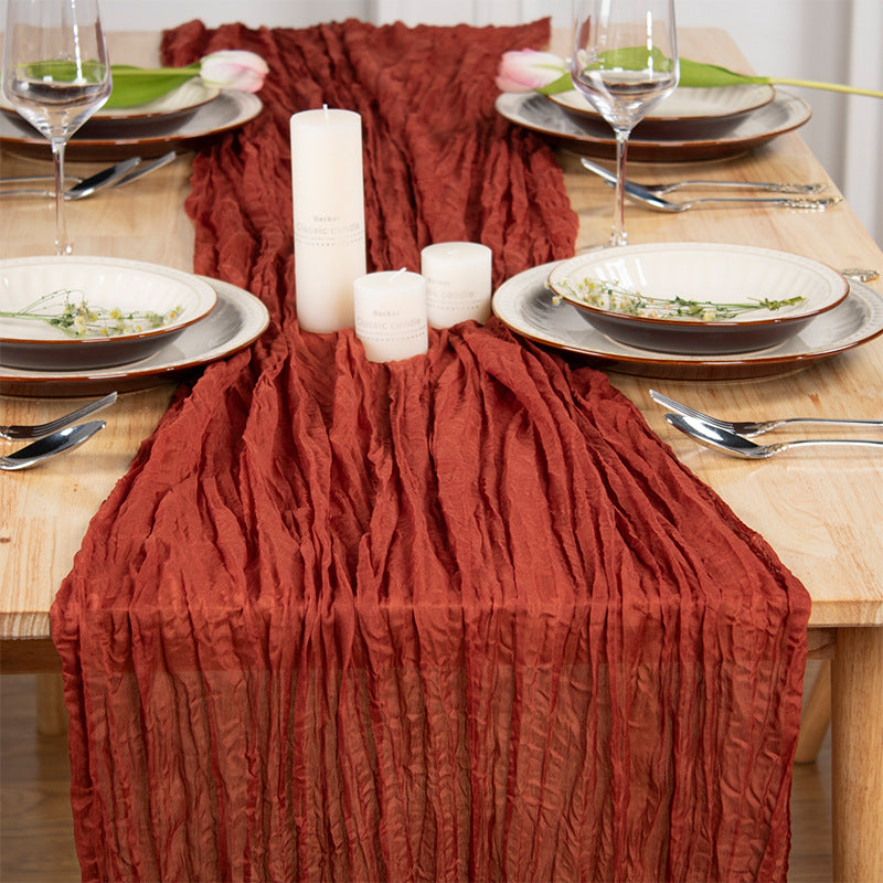 Sheer tulle table runner