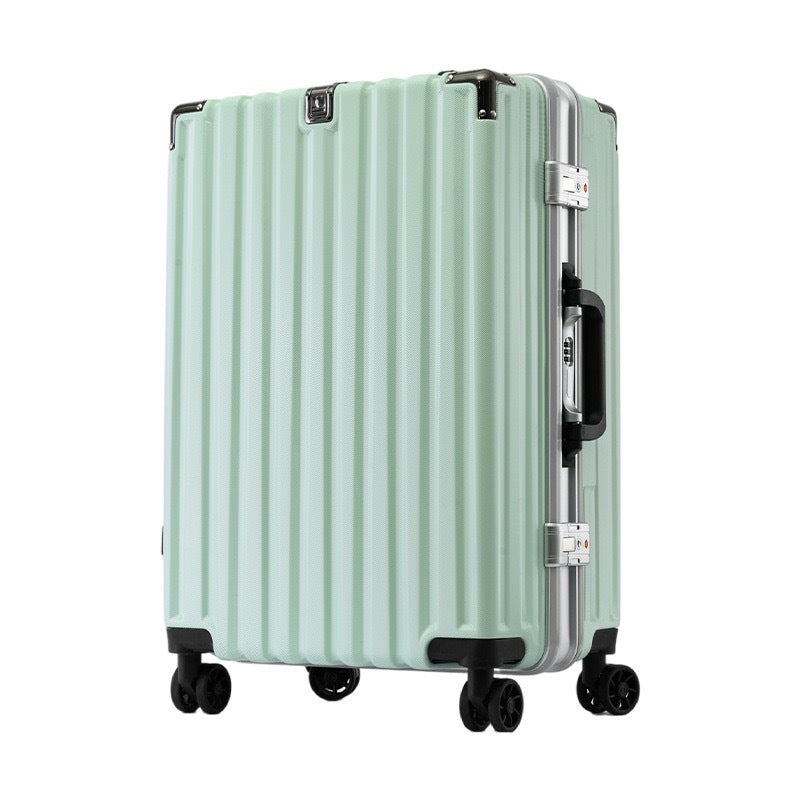 Aluminum-frame spinner suitcase