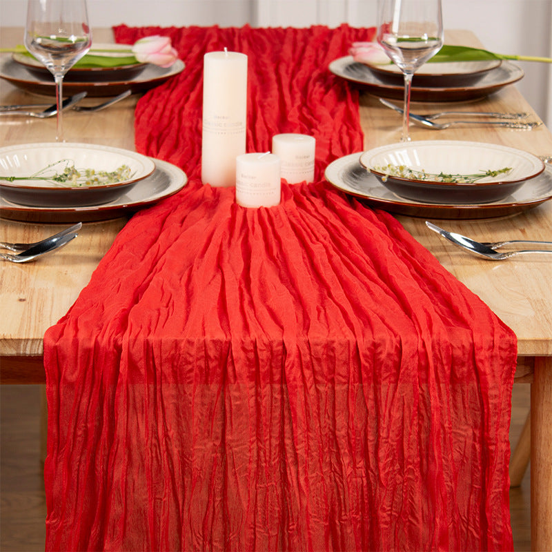 Sheer tulle table runner