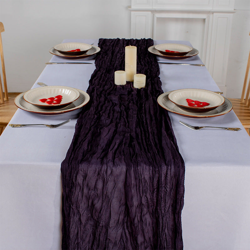 Sheer tulle table runner