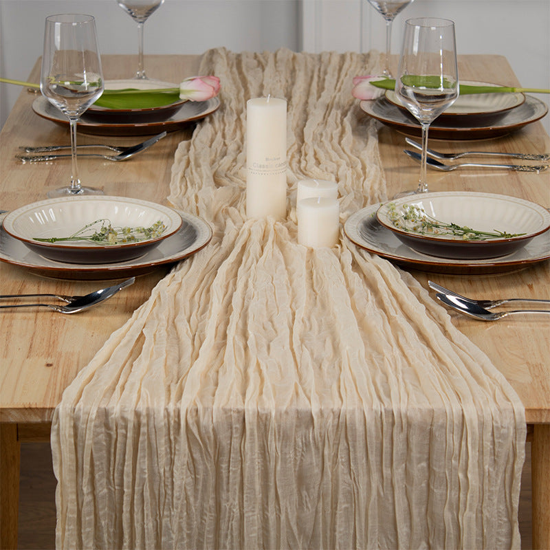 Sheer tulle table runner