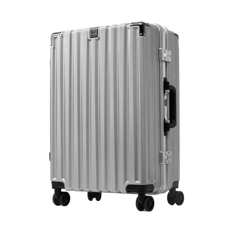 Aluminum-frame spinner suitcase