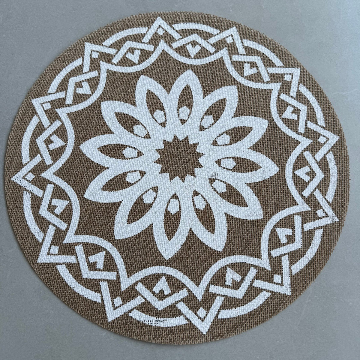 Bohemian Round Linen Placemat, Heat-Resistant