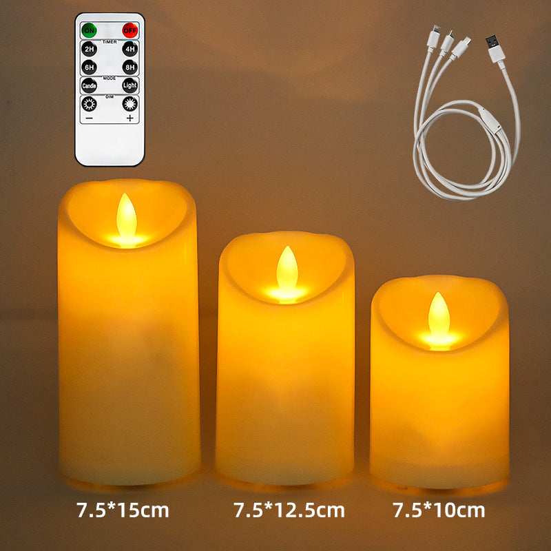 Rechargeable Flameless LED Pillar Candles