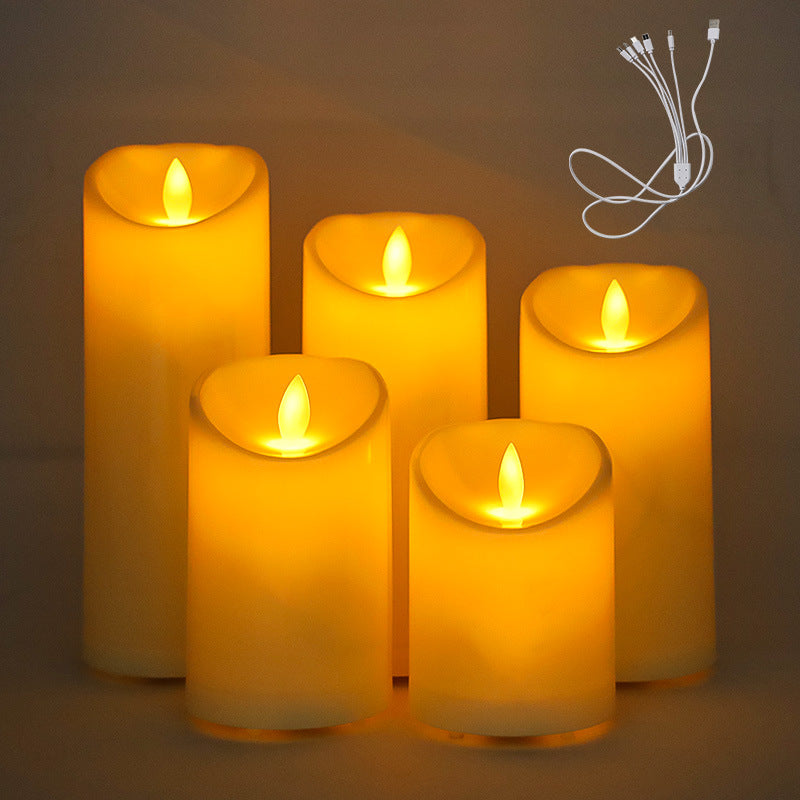 Rechargeable Flameless LED Pillar Candles