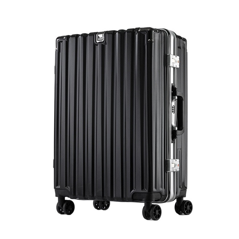 Aluminum-frame spinner suitcase