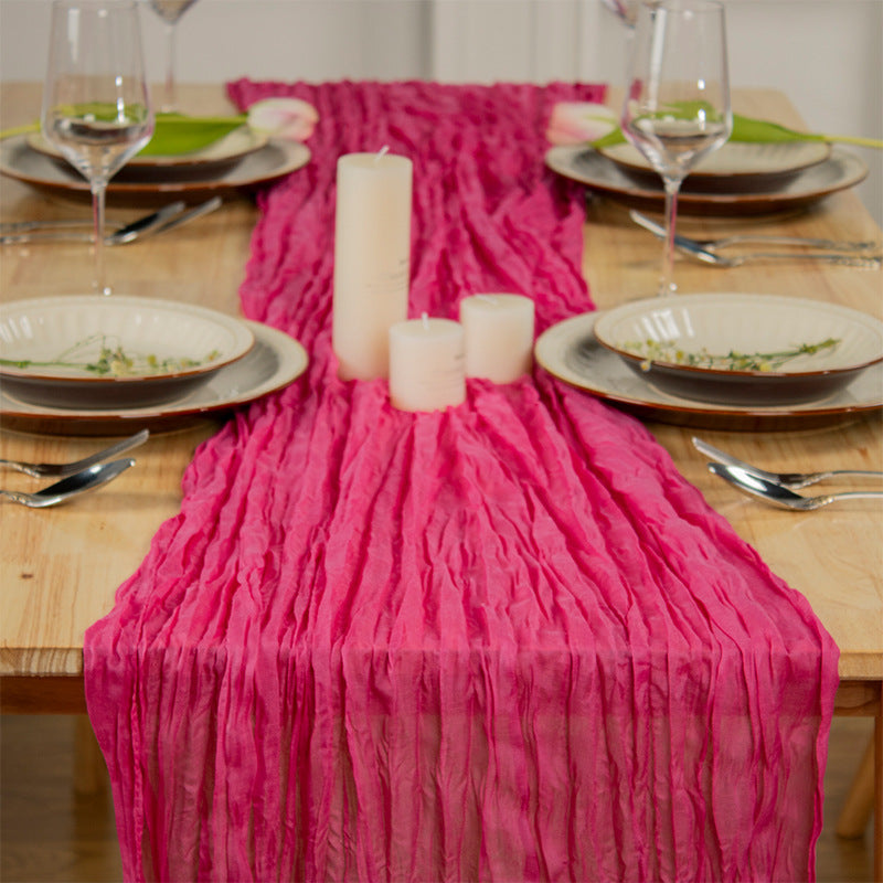 Sheer tulle table runner