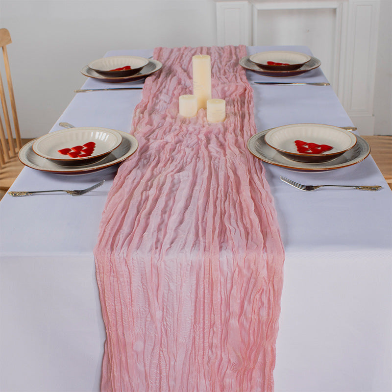 Sheer tulle table runner