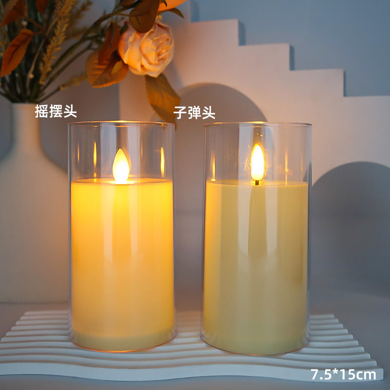 Flameless LED Pillar Candles, Swing or Still Flame