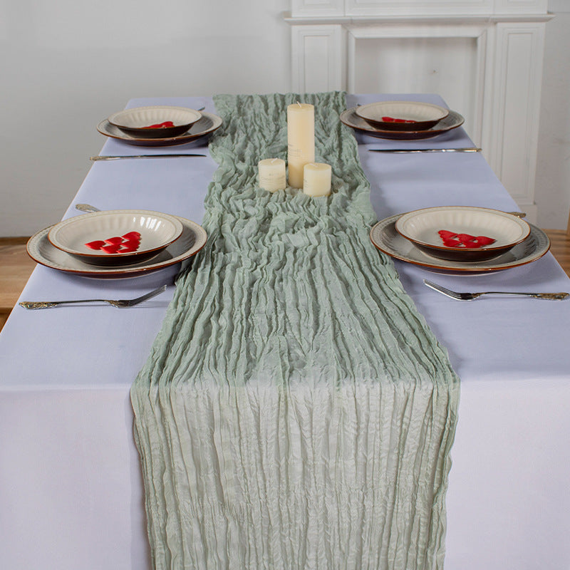 Sheer tulle table runner